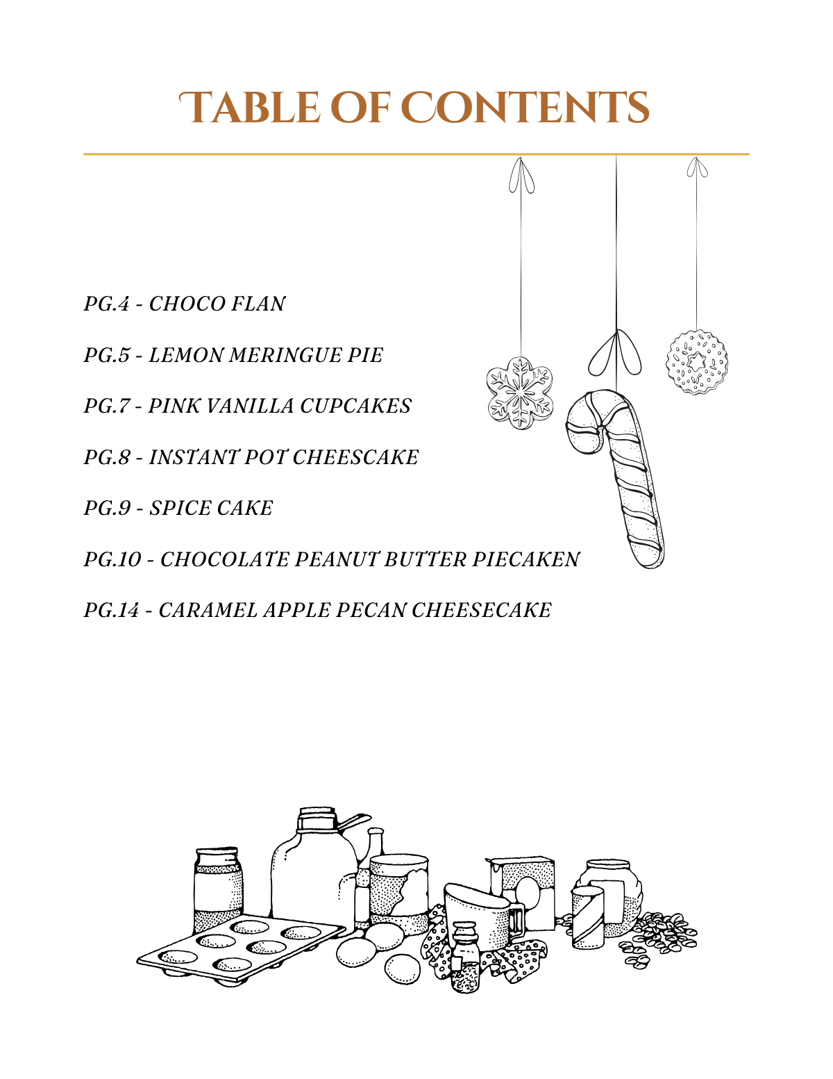 The Very Merry Recipe Book Table of Contents