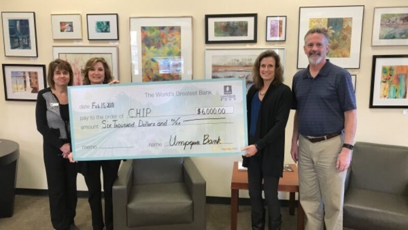 Umpqua Bank Donates $6k to CHIP’s Summer Activity Programs