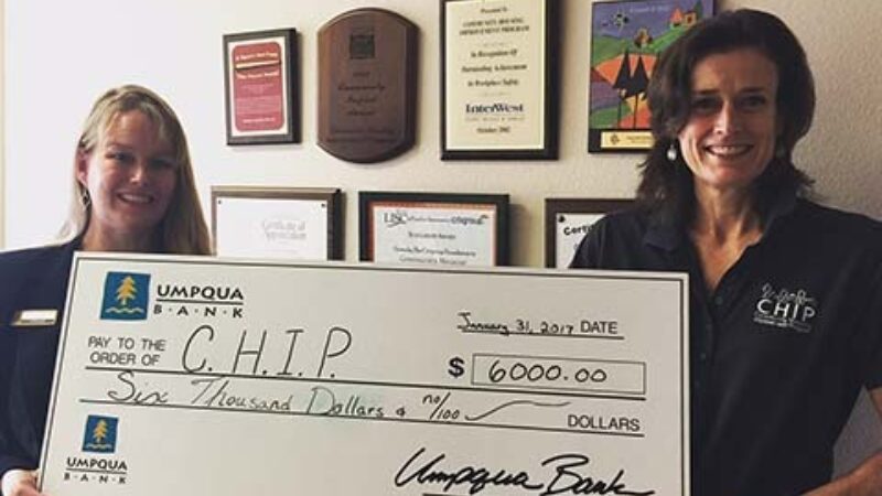 Umpqua Bank Gives $6000 to CHIP’s After-School Programs